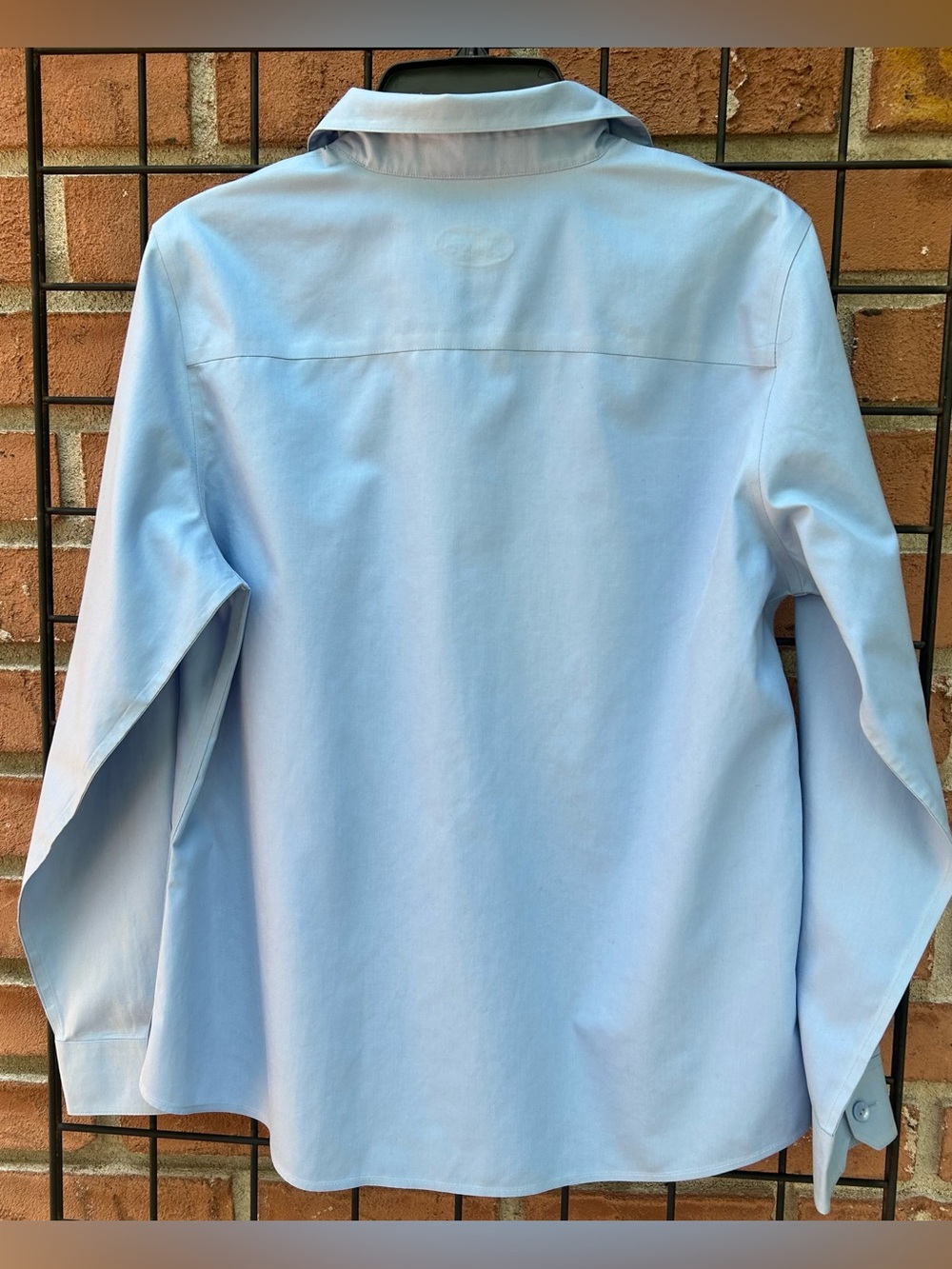 Foxcroft Pale Blue Women's Button-Down Shirt - Picture 3 of 3